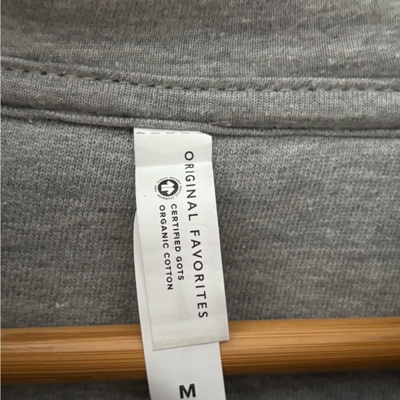 Heritage Horse Embroidered Gray Zip-Up Hoodie Organic Cotton NWT Size L - Picture 4 of 5